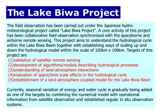 The Lake Biwa Project