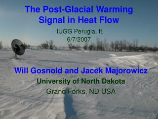 The Post-Glacial Warming Signal in Heat Flow IUGG Perugia, It, 6/7/2007