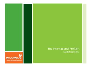The International Profiler Marketing Slides