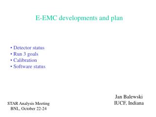 E-EMC developments and plan