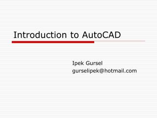 PPT - Introduction To AutoCAD PowerPoint Presentation, Free Download ...