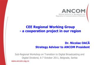 CEE Regional Working Group - a cooperation project in our region