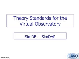 Theory Standards for the Virtual Observatory
