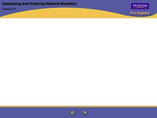 Comparing and Ordering Rational Numbers