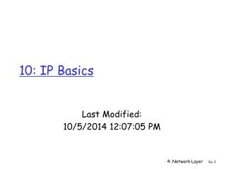 10: IP Basics