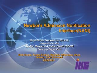 Newborn Admission Notification Interface(NANI)