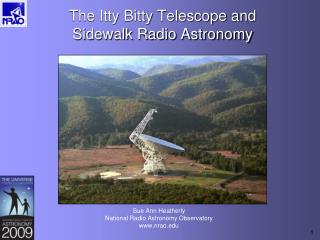 The Itty Bitty Telescope and Sidewalk Radio Astronomy