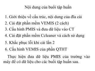 1. Giới thiệu về cấu trúc, nội dung của đĩa cài