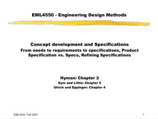 EML4550 - Engineering Design Methods
