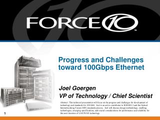 Progress and Challenges toward 100Gbps Ethernet