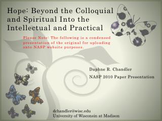 Daphne R. Chandler NASP 2010 Paper Presentation