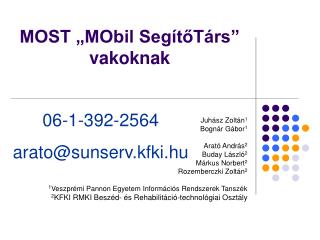 MOST „MObil SegítőTárs” vakoknak