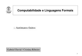 Computabilidade e Linguagens Formais