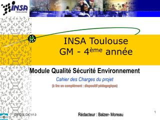 INSA Toulouse GM - 4 ème année