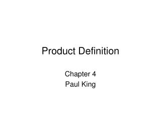 Product Definition