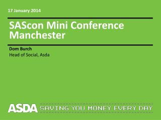 SAScon Mini Conference Manchester