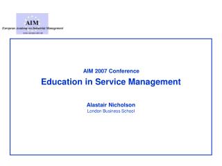 Education in Service Management