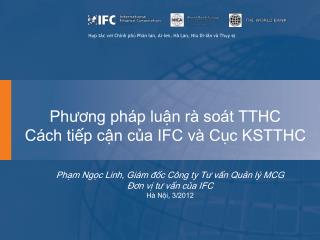 Phương pháp luận rà soát TTHC Cách tiếp cận của IFC và Cục KSTTHC