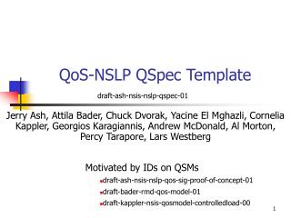 QoS-NSLP QSpec Template