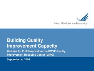 Building Quality Improvement Capacity