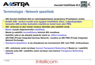 Terminologia - Network spesifistä