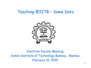 Teaching @IITB – Some Data