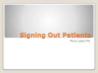 Signing Out Patients