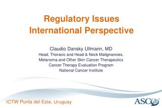 Regulatory Issues International Perspective