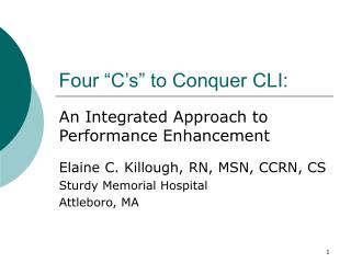 Four “C’s” to Conquer CLI: