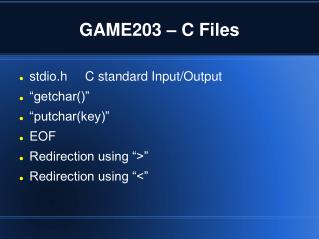 GAME203 – C Files
