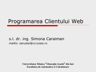 Programarea Clientului Web