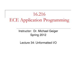 16.216 ECE Application Programming