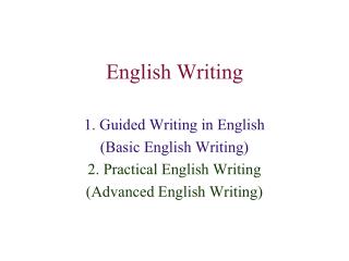 English Writing