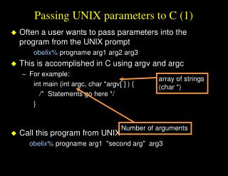 Passing UNIX parameters to C (1)
