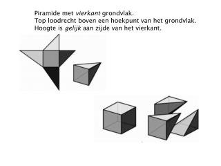 Piramide met rechthoekig grondvlak. Top loodrecht boven een hoekpunt van het grondvlak.