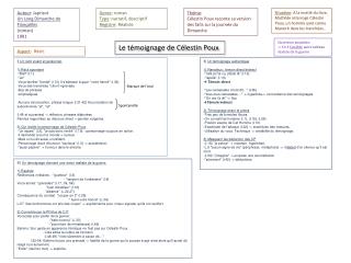 Le témoignage de Célestin Poux