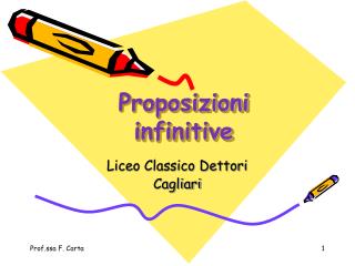 Proposizioni infinitive