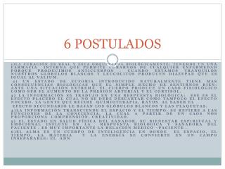 6 POSTULADOS