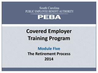 Covered Employer Training Program