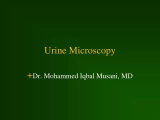 Urine Microscopy