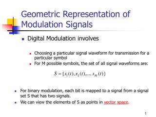 Geometric Representation of Modulation Signals