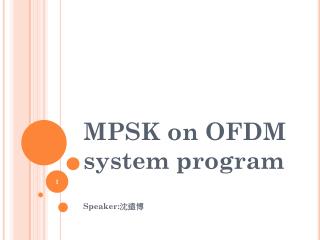 MPSK on OFDM system program
