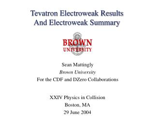 Tevatron Electroweak Results And Electroweak Summary