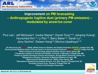 Improvement on PM forecasting – Anthropogenic fugitive dust (primary PM emission) –