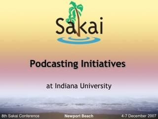 Podcasting Initiatives