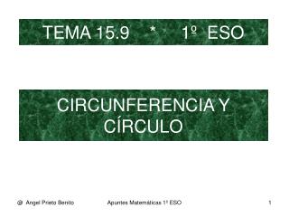 CIRCUNFERENCIA Y CÍRCULO