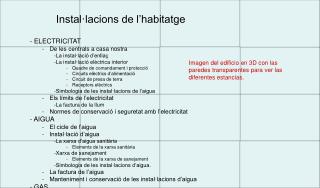 Instal·lacions de l’habitatge