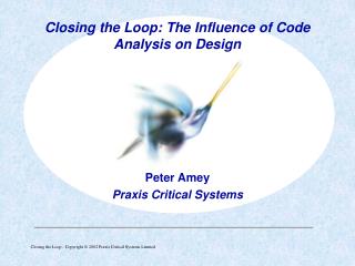 Peter Amey Praxis Critical Systems