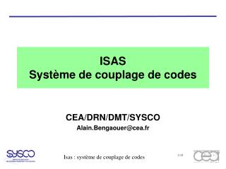 ISAS Système de couplage de codes
