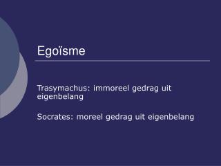 Egoïsme